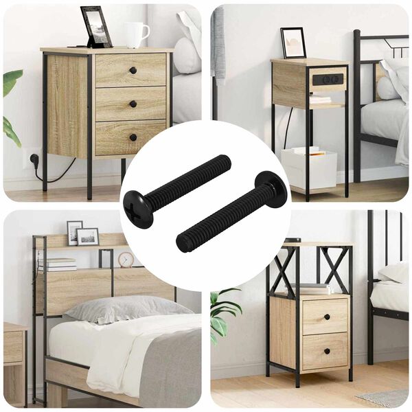 vidaXL Tornillo 2 pcs Plateado 5 x 30 mm Hierro