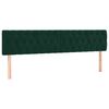 vidaXL Cama box spring colch&oacute;n y LED terciopelo verde oscuro 180x200cm
