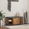 vidaXL Banco de entrada con coj&iacute;n Madera vieja 100 x 38 x 46 cm