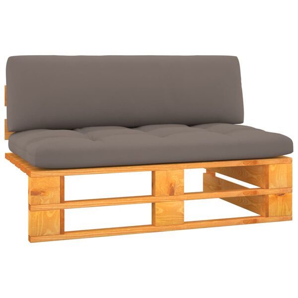 vidaXL Sof&aacute; central palets jard&iacute;n madera pino impregnada marr&oacute;n miel