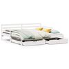 vidaXL Sof&aacute; cama con cajones madera maciza de pino blanco 90x200 cm