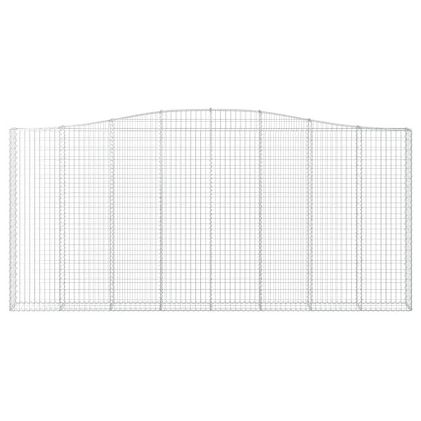 vidaXL Cestas de gaviones 6 uds forma de arco hierro 400x30x180/200 cm