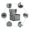 vidaXL Sill&oacute;n reclinable de tela gris claro