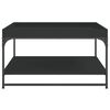 vidaXL Mesa de centro madera de ingeniería y hierro negro 80x80x45 cm