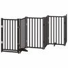 vidaXL Puerta de perros plegable 12 paneles madera &aacute;lamo negra 600 cm