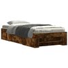 vidaXL Estructura de cama sin colch&oacute;n madera roble ahumado 90x200 cm