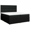 vidaXL Cama box spring con colch&oacute;n tela negro 200x200 cm