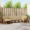 vidaXL Conjunto de sof&aacute;s de exterior con coj&iacute;n 7 pcs Natural y Beige