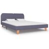 vidaXL Estructura de cama sin colch&oacute;n tela gris claro 180x200 cm