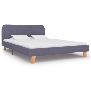 vidaXL Estructura de cama sin colch&oacute;n tela gris claro 180x200 cm