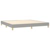 vidaXL Cama box spring con colch&oacute;n tela gris claro 200x200 cm