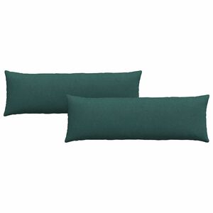 vidaXL Cojines de sof&aacute; 2 pcs Verde oscuro 120 x 40 cm tela