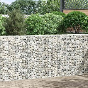 vidaXL Arriate de gaviones de trapecio acero galvanizado 150x20x100 cm