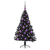 vidaXL &Aacute;rbol de Navidad Artificial Preiluminado Negro 120 cm PVC