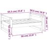 vidaXL Cama para perros madera maciza de pino blanco 65,5x50,5x28 cm