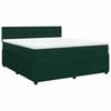 vidaXL Cama box spring con colch&oacute;n terciopelo verde oscuro 200x200 cm