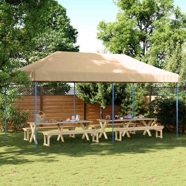 vidaXL Carpa de Fiesta Beige 292 x 580 x 315 cm Tela Oxford