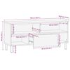 vidaXL Mueble de TV madera maciza de mango rugosa negro 100x33,5x46 cm