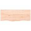 vidaXL Estante de pared madera maciza roble sin tratar 100x40x(2-6) cm