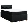 vidaXL Cama box spring con colch&oacute;n tela negro 120x200 cm