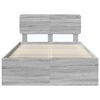 vidaXL Estructura de cama con cabecera Gris Sonoma 120 x 200 cm