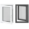 vidaXL Ventana de s&oacute;tano RISOR 60 x 80 cm PVC y vidrio Gris antracita