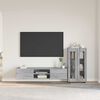 vidaXL Conjunto de mueble de TV Gris Sonoma Madera de ingenier&iacute;a