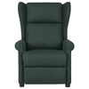 vidaXL Sill&oacute;n reclinable de tela verde oscuro