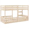 vidaXL Litera de madera maciza de pino 90x200 cm