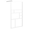 vidaXL Mampara de ducha accesible vidrio ESG blanco 100x195 cm
