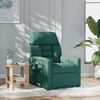 vidaXL Sill&oacute;n reclinable de tela verde oscuro