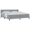 vidaXL Cama tipo Box Spring con colch&oacute;n Gris claro 200 x 200 cm tela