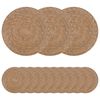vidaXL Manteles de hierba marina 50 pcs Natural &Oslash; 30 cm