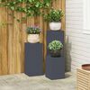 vidaXL Soporte de plantas 3 pcs Antracita Acero