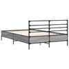 vidaXL Estructura cama madera ingenier&iacute;a metal gris Sonoma 120x200 cm