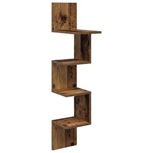 vidaXL Estante de pared Montada en la pared Madera envejecida