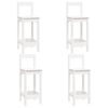 vidaXL Set de bar 5 piezas madera maciza de pino blanco