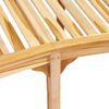 vidaXL Banco banana de madera maciza de teca 200 cm