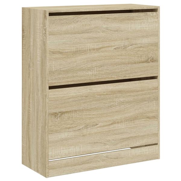 vidaXL Zapatero de madera de ingenier&iacute;a roble Sonoma 80x34x96,5 cm
