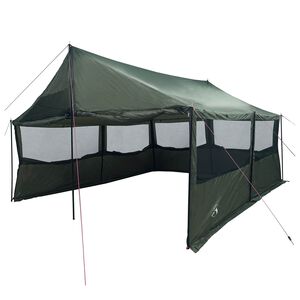 vidaXL Tienda Familiar con techo Verde ej&eacute;rcito 450 x 400 x 265 cm