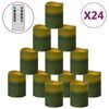 vidaXL Velas sin llama luz LED 24 uds con mando a distancia