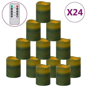 vidaXL Velas sin llama luz LED 24 uds con mando a distancia