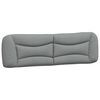 vidaXL Cabecero de cama acolchado Hvar tela gris claro 193 cm