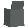 vidaXL Sillas de comedor 2 pcs Gris oscuro 57 x 67 x 95 cm tela