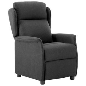 vidaXL Sill&oacute;n reclinable Gris oscuro 66.5 x 94 x 101.5 cm Poli&eacute;ster