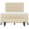 vidaXL Cama tipo Box Spring con colch&oacute;n Crema 140 x 200 cm tela