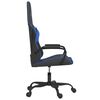 vidaXL Silla gaming de masaje cuero sint&eacute;tico negro y azul