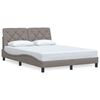 vidaXL Estructura de cama sin colch&oacute;n tela gris taupe 120x200 cm