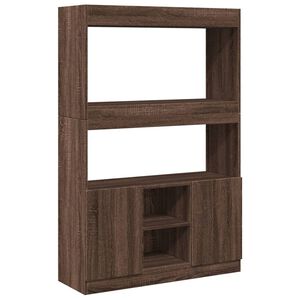 vidaXL Aparador alto madera de ingenier&iacute;a roble marr&oacute;n 92x33x140 cm