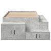 vidaXL Cama con almacenamiento con almacenamiento Gris Concreto 100 cm